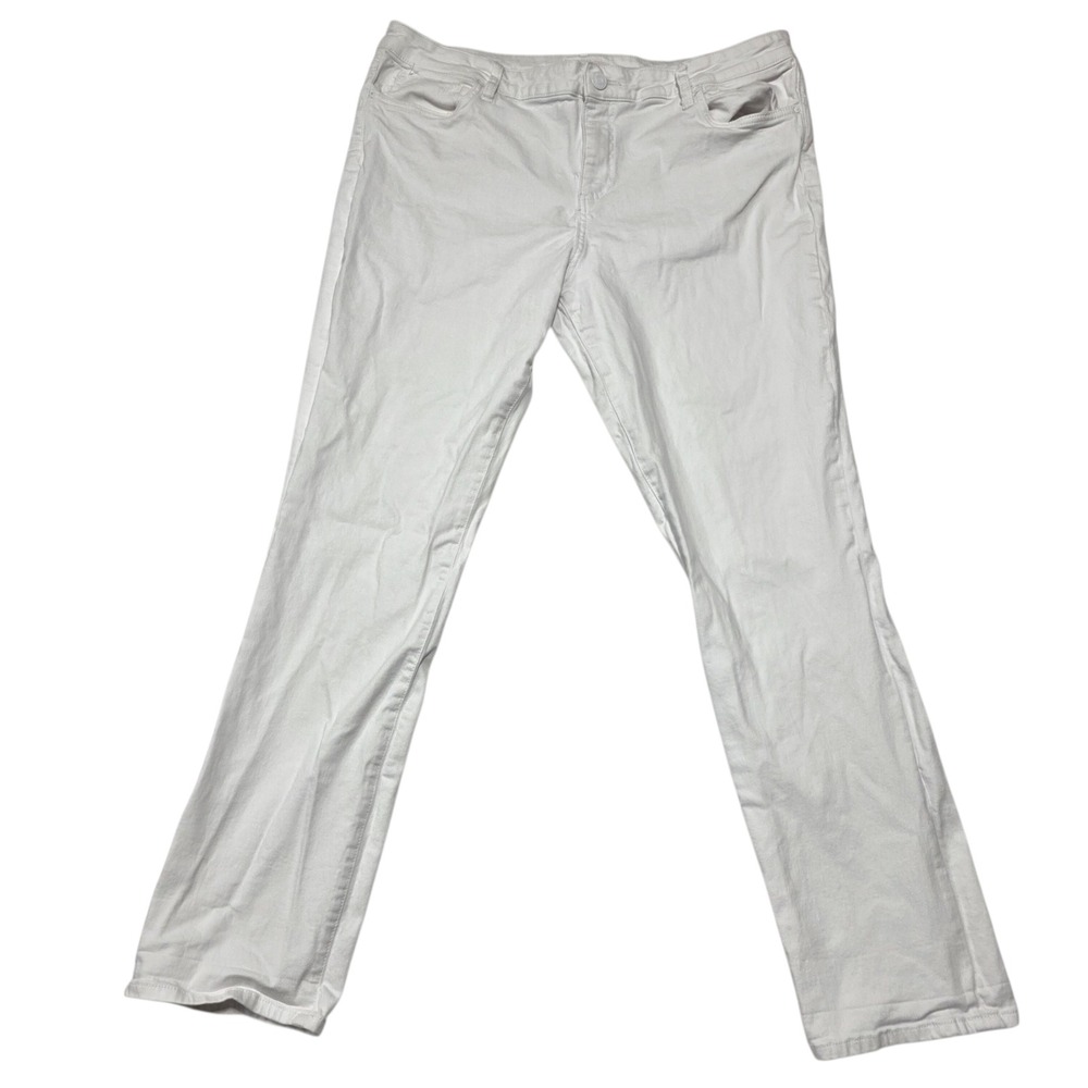 Kut from the Kloth Catherine Boyfriend Women 18 White Denim Jeans Straight Leg